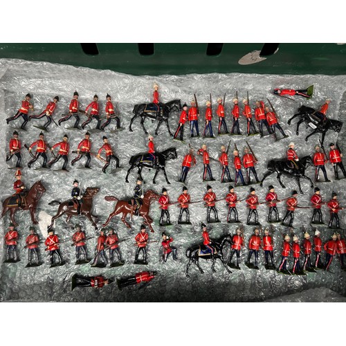 158 - Large Collection of Britains Hollow Cast Royal Lancaster, Middlesex Regiment + others