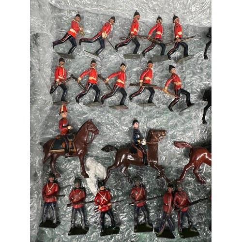 158 - Large Collection of Britains Hollow Cast Royal Lancaster, Middlesex Regiment + others