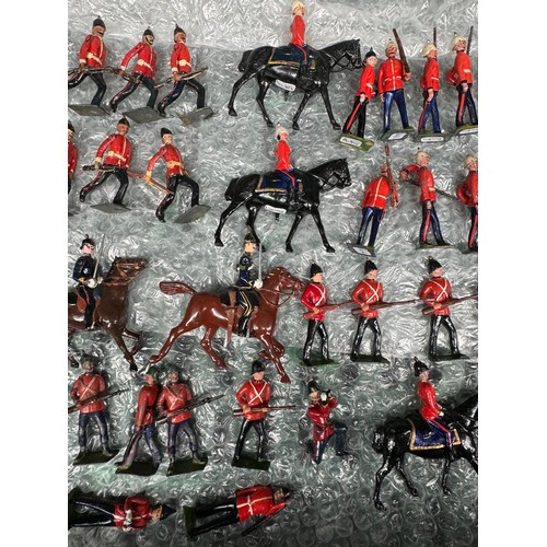 158 - Large Collection of Britains Hollow Cast Royal Lancaster, Middlesex Regiment + others