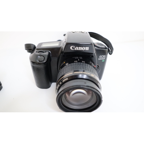 229 - Canon AE-1 SLR Camera w/ 50mm f/1.8 lens+ Canon EOS 1000F W/ 35-105M 1:4.5-5.6 Lens