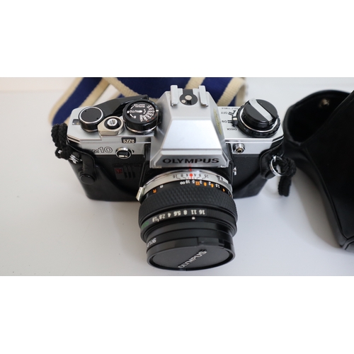 230 - Olympus OM10 SLR Camera w/ 50mm f1.8 lens