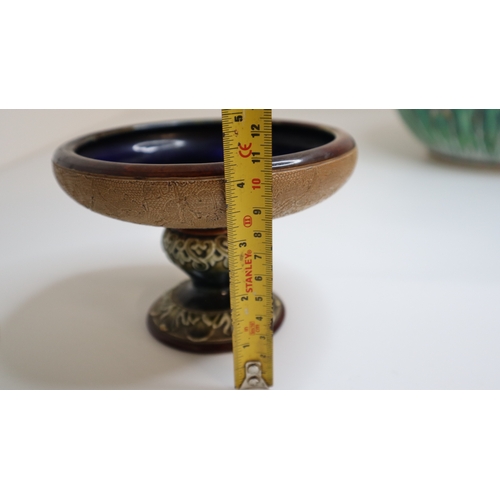 2 - Doulton Lambeth Stoneware Bowl + Royal Staffordshire Pottery Storm Butter Bowl