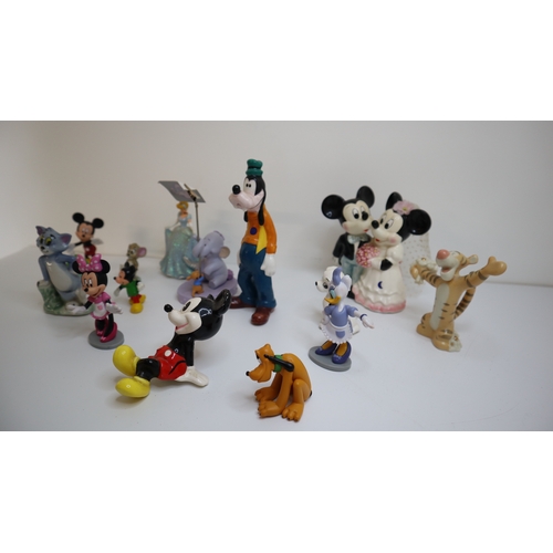 8 - Quantity of porcelain & Plastic Disney Character Figurines