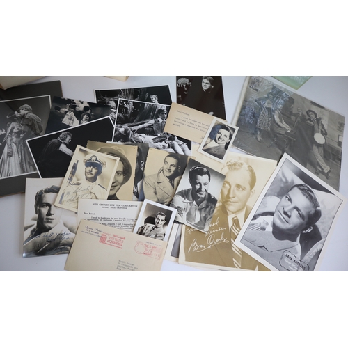 9 - Quanity of Black & White Photographs of Hollywood Actors and Actresses including related paperwork, ... 