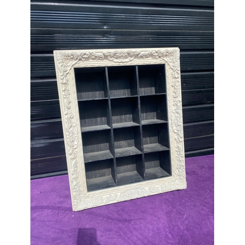 76 - Modern ornate hanging display shelf