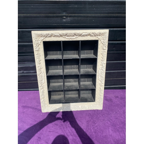 76 - Modern ornate hanging display shelf