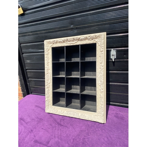 76 - Modern ornate hanging display shelf