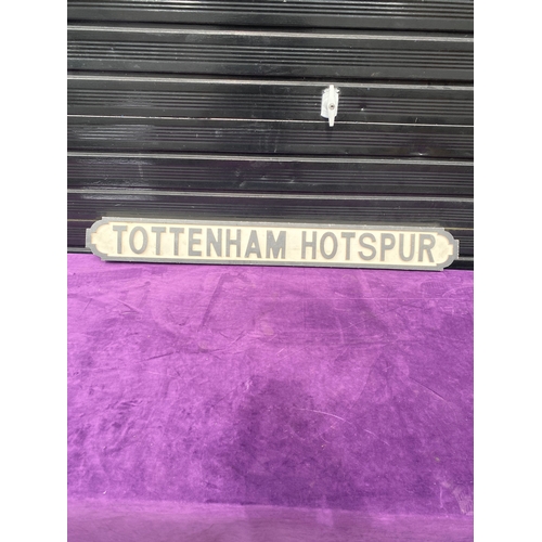 81 - Wooden Tottenham Hotspur road sign