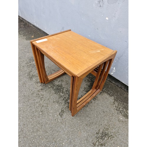 199 - Mid century Teak nest of three tables