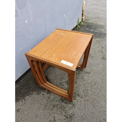 199 - Mid century Teak nest of three tables