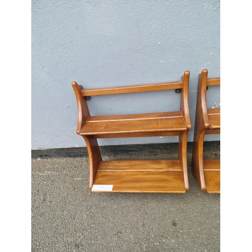 203 - Pair of Dark Ercol plate racks