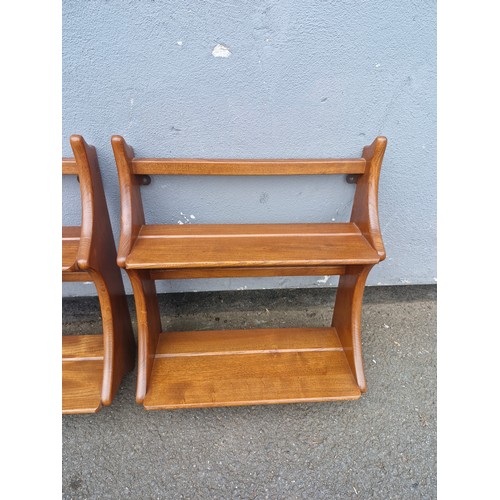 203 - Pair of Dark Ercol plate racks