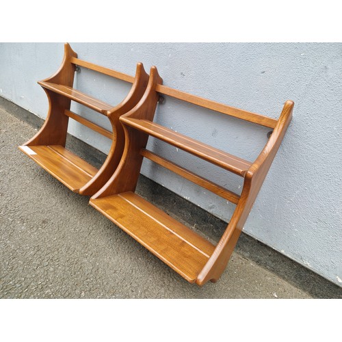 203 - Pair of Dark Ercol plate racks