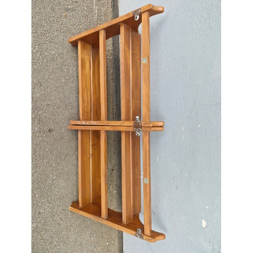 203 - Pair of Dark Ercol plate racks