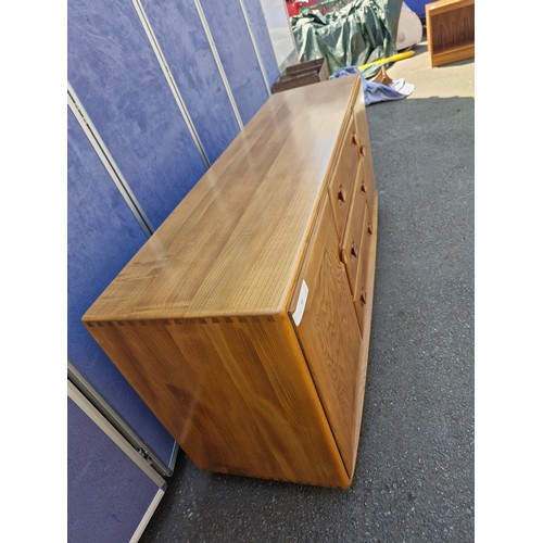 204 - Mid Century Ercol Elm Sideboard Blue Label 61.5