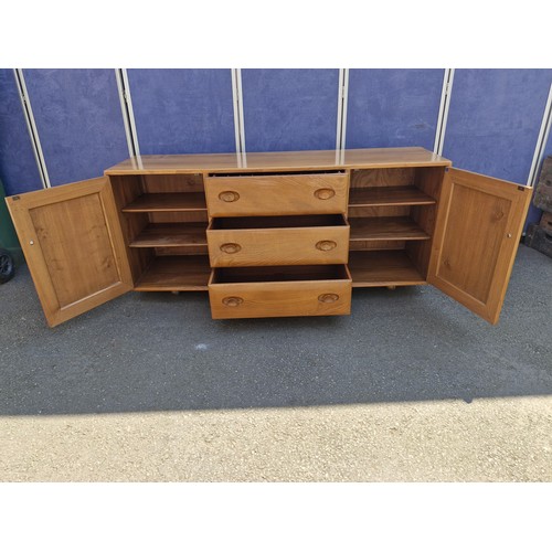 204 - Mid Century Ercol Elm Sideboard Blue Label 61.5