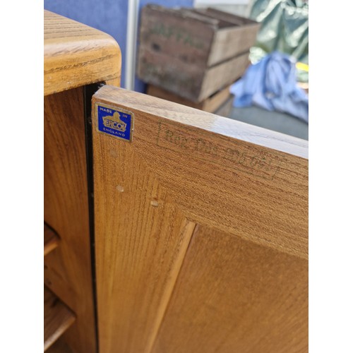 204 - Mid Century Ercol Elm Sideboard Blue Label 61.5