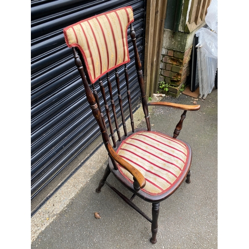 231 - Antique mahogany high back chair