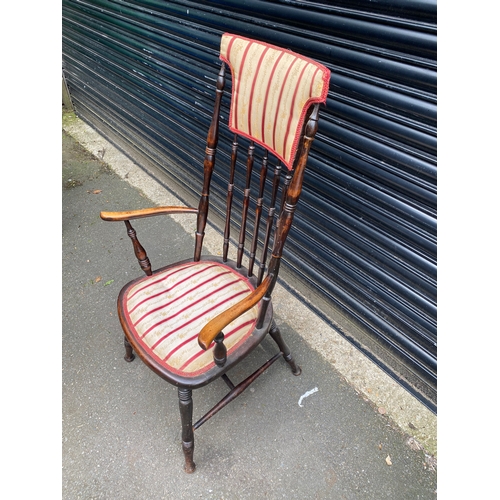 231 - Antique mahogany high back chair