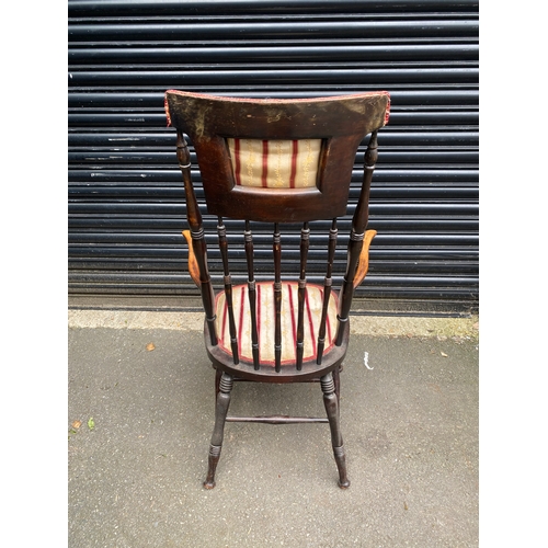 231 - Antique mahogany high back chair