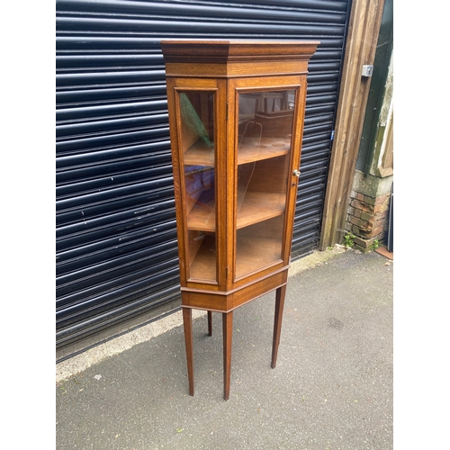 243 - Glass fronted corner display cabinet