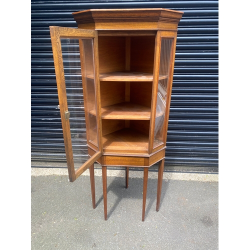 243 - Glass fronted corner display cabinet