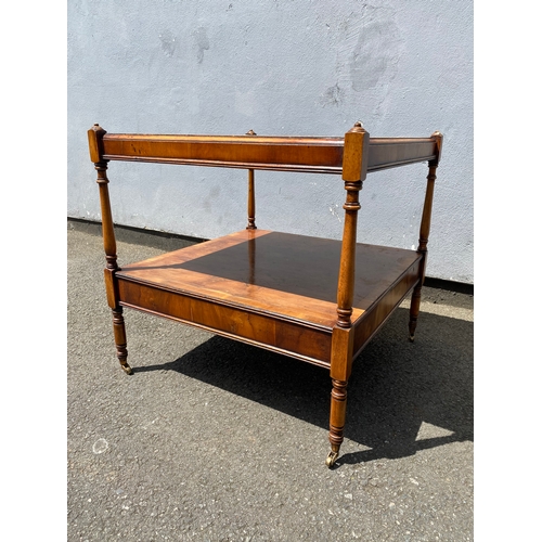 254 - Vintage Two tier side table with drawer