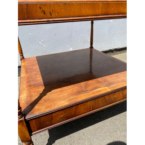 254 - Vintage Two tier side table with drawer