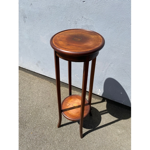 256 - Mahogany two tier plant stand