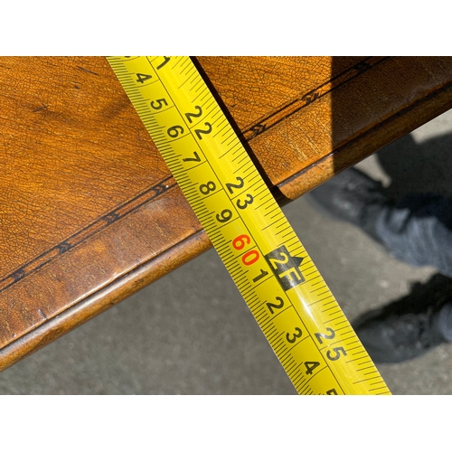 259 - Vintage octagonal inlaid side table.