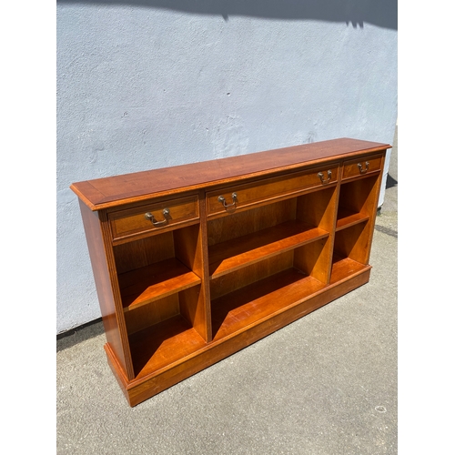 267 - Vintage burr yew wood dwarf/low open book case