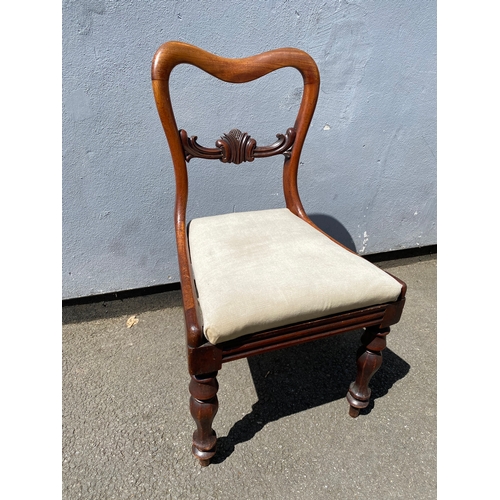 271 - A Mid century blonde Ercol chair and Antique ballon back mahogany upholstered chair.