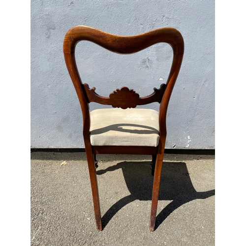 271 - A Mid century blonde Ercol chair and Antique ballon back mahogany upholstered chair.