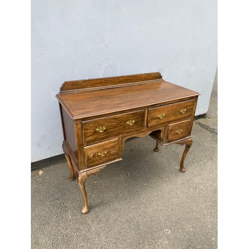 276 - Vintage knee hole writing desk/vanity table without mirror