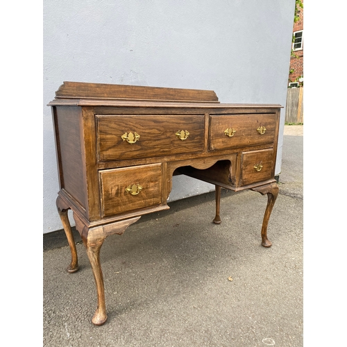 276 - Vintage knee hole writing desk/vanity table without mirror