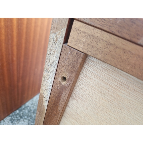 293 - A pair of mid century teak bedside tables