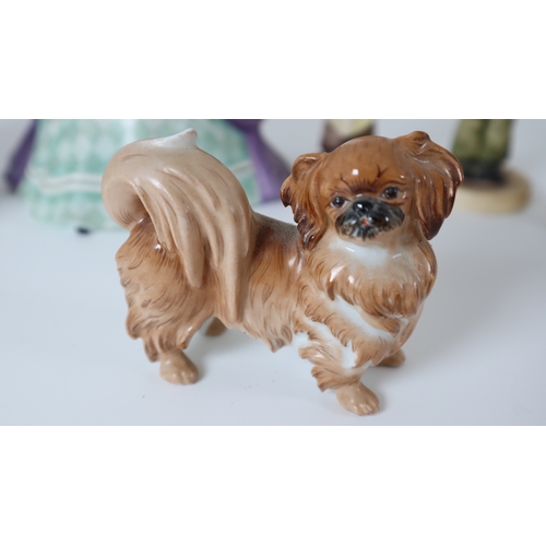 36 - Collection of Royal Doulton, Goebel + Augarten Wien Porcelain Pekingese Dog