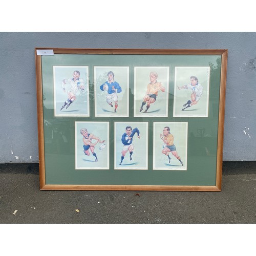 17 - Hand-Signed and framed limited edition prints of former Rugby Legends Rory Underwood, Philippe Sella... 