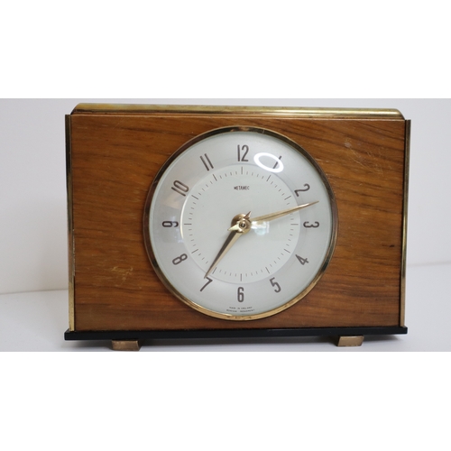 44 - 1940/50's Metamec Mantle clock 20cm x 15cm