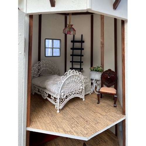 305 - Dolls House in manner of a New England Lighthouse with furniture, hand crafted by Dreams can come tr... 