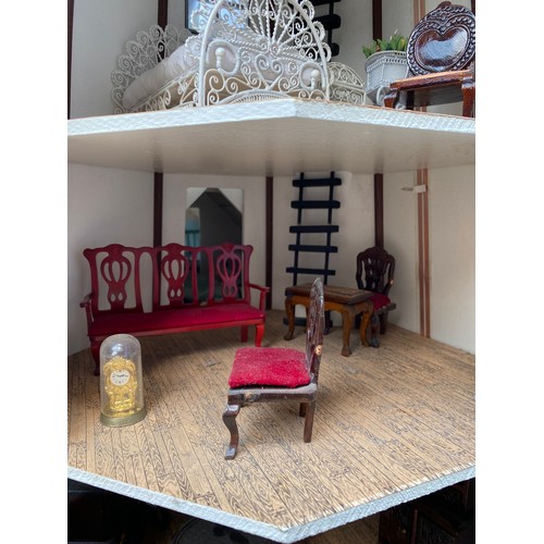 305 - Dolls House in manner of a New England Lighthouse with furniture, hand crafted by Dreams can come tr... 