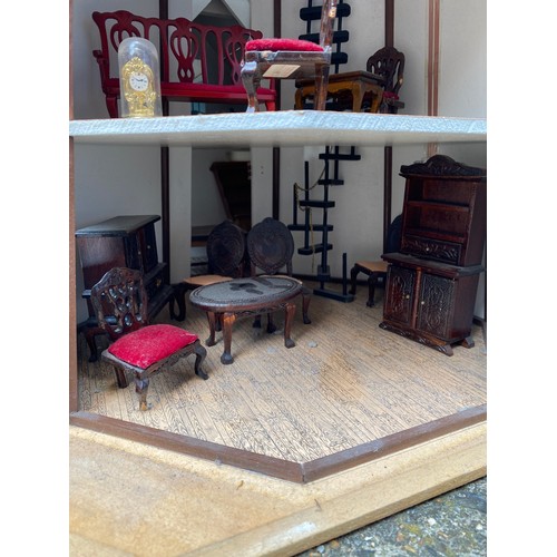 305 - Dolls House in manner of a New England Lighthouse with furniture, hand crafted by Dreams can come tr... 