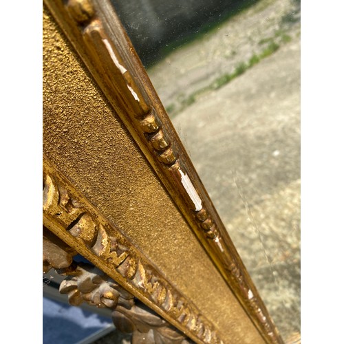 312 - Regency Gilt wood triple over mantle mirror 150cm x 73cm