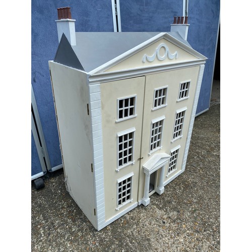 314 - Georgian Dolls House, with furniture & accessories 66cm x 33cm x 91cm