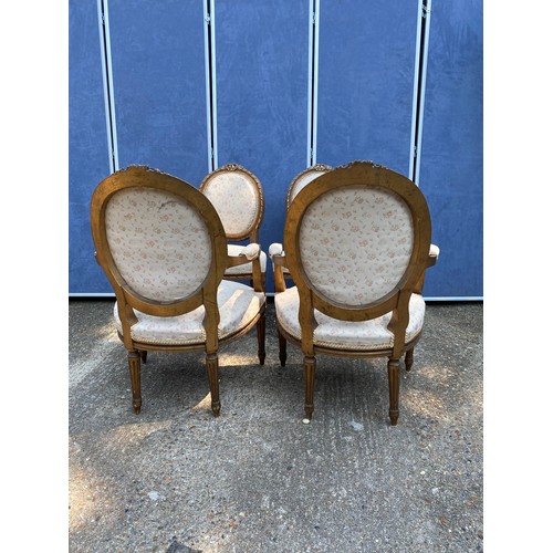 316 - A 19th Century French Louis XVI Style Gilt Wood Five Piece Salon Suite