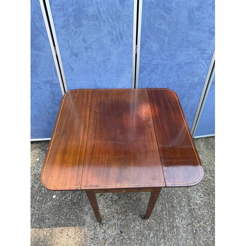 317 - 19th Century Mahogany Pembroke Table with lockable drawer - 81cm x 45cm x 71cm