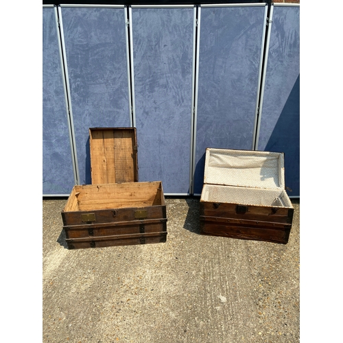 324 - Two Vintage wooden storage trunks