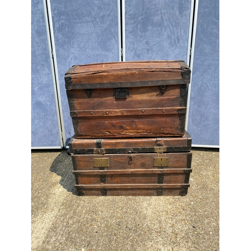 324 - Two Vintage wooden storage trunks