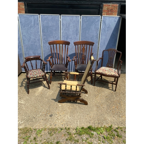 326 - A collection of vintage chairs