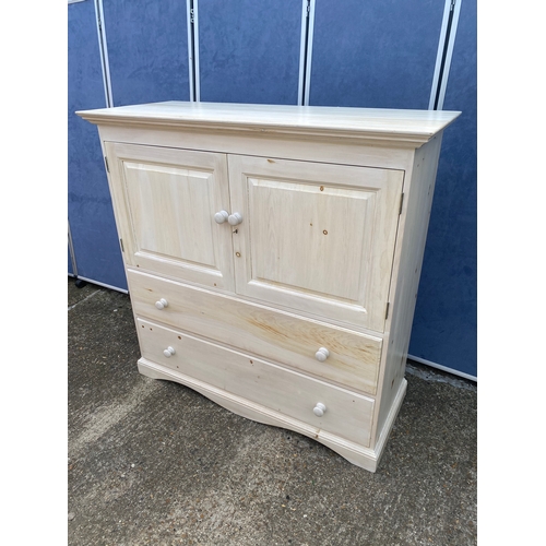 328 - Large pine cabinet with two drawers